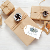 Winter Pine Trees Weihnachten Custom Geschenkanhänger