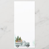 Winter Pine Trees Woodland Tiere Menükarte (Rückseite)