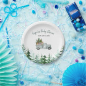 Winter Pine Trees Woodland Tiere Papier Teller (Party)