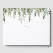 Winter Pine Wedding Guestbook Gästebuch (Rückseite)