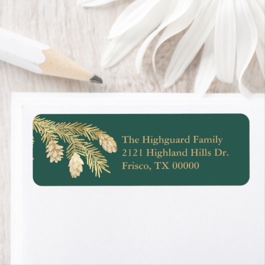 Winter Pine Weihnachten Rücksendeadresse (Insitu)