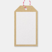 Winter Pine Wreath Weihnachtsfeiertag Geschenkanhänger (Rückseite)