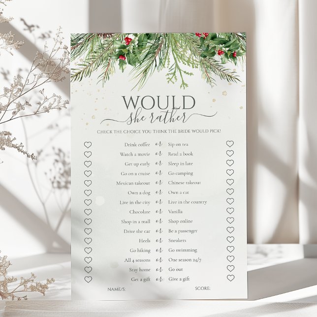 Winter Pine würde sie eher Brautparty Game (Von Creator hochgeladen)