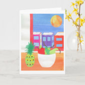 Winter Pineapple Karte (Gelbe Blume)