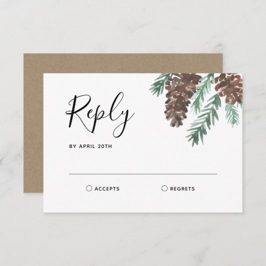 Winter Pinecone | Antwort zum Hochzeitstichtag (Vorne/Hinten)