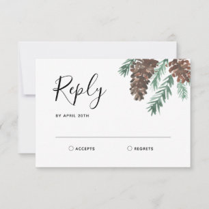 Winter Pinecone Antwort zum Hochzeitstichtag