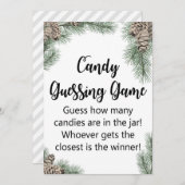 Winter Pinecone Baby Dusche Größe 12x18" Einladung (Vorne/Hinten)