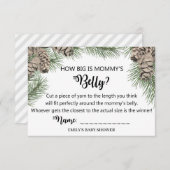 Winter Pinecone Baby Duschkarten Begleitkarte (Vorne/Hinten)