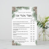 Winter Pinecone Baby Shower Game mit Antwort (Stehend Vorderseite)