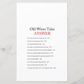 Winter Pinecone Baby Shower Game mit Antwort (Rückseite)