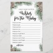 Winter Pinecone Baby Shower Game PRINIERT (Vorderseite)