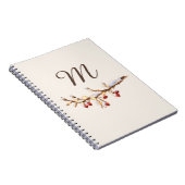 Winter Pinecone & Berry Monogram Notizblock (Rechte Seite)