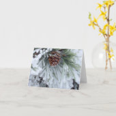 Winter Pinecone Karte (Gelbe Blume)