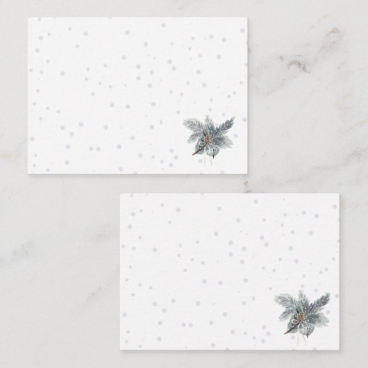 Winter Pinecone Notecards Mitteilungskarte (Vorne/Hinten)