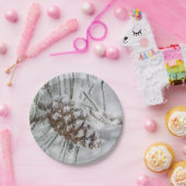 Winter, Pinecone, Schneeflocken Teller (Party)