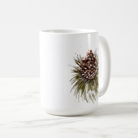 Winter Pinecone Tasse (VorderseiteRechts)