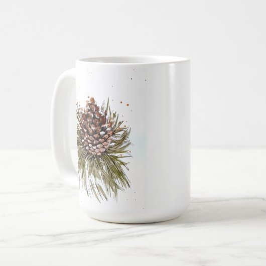 Winter Pinecone Tasse (Vorderseite Links)