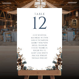 Winter Pinecone Tischnummer Sitzplan