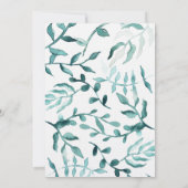 Winter Pinecone Wreath, Eukalyptus Wedding Einladung (Rückseite)