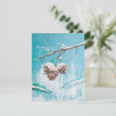 Winter Pinecones Feiertagskarte (Stehend Vorderseite)