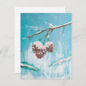 Winter Pinecones Feiertagskarte (Vorne/Hinten)
