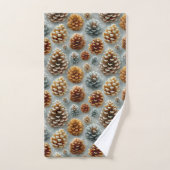 Winter Pinecones Harmonie Badhandtuch Set (Handtuch)