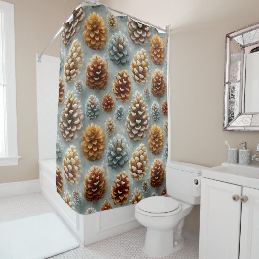 Winter Pinecones Harmonie Duschvorhang (Beispiel)
