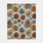 Winter Pinecones Harmonie Fleecedecke (Vorderseite)