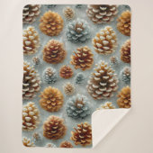 Winter Pinecones Harmonie Sherpadecke (Vorderseite)