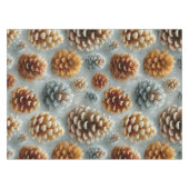 Winter Pinecones Harmonie Tischdecke (Vorderseite (Horizontal))