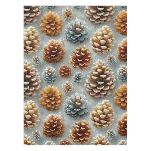 Winter Pinecones Harmonie Tischdecke (Vorderseite)