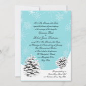 Winter Pinecones Hochzeit Einladung (Vorderseite)