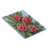 Winter Pinecones | Nature Watercolor Painting Notizblock (Rechte Seite)