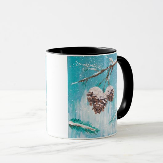 Winter Pinecones Tasse (VorderseiteRechts)