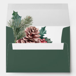 Winter Pinecones und Holly