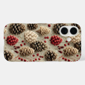Winter Pinecones und Rote Berries Case-Mate iPhone Hülle (Rückseite (Horizontal))