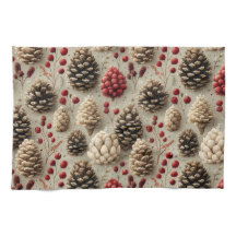 Winter Pinecones und Rote Berries