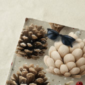 Winter Pinecones und Rote Berries Strandtuch (Beispiel)