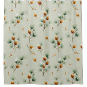 Winter Pinecones und Snowy Branches Duschvorhang (Vorderseite)