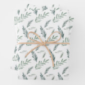 Winter Pineneedle bemalt Elegant Urlaub Geschenkpapier Set (Beispiel)