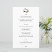 Winter Pinery Wedding Menu (Stehend Vorderseite)