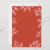 Winter Pines Editable Farbe Urlaub Einladung (Rückseite)