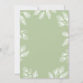 Winter Pines Editable Farbe Urlaub Einladung (Rückseite)