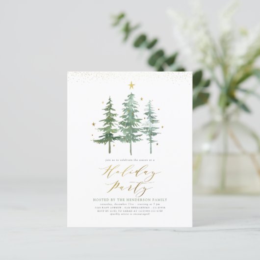 Winter Pines | Feierliche Feiertage (Stehend Vorderseite)