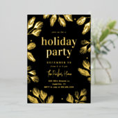 Winter Pines Foil Feiertag Einladung (Stehend vorne)