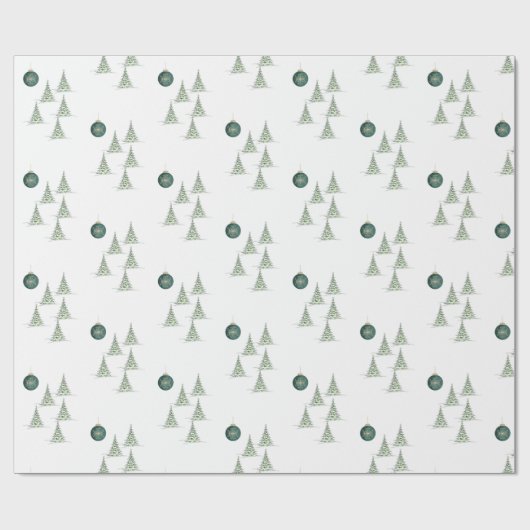 Winter Pines Gift Wrap Geschenkpapier (Flach)