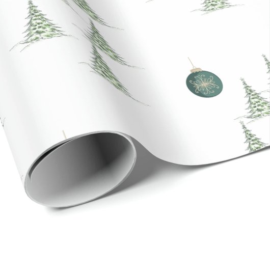 Winter Pines Gift Wrap Geschenkpapier (Rolleneckpunkt)