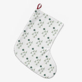 Winter Pines Gift Wrap Großer Weihnachtsstrumpf (Vorderansicht (hängend))