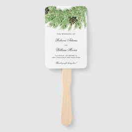 Winter Pines Hochzeitsprogramm Fächer