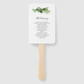 Winter Pines Hochzeitsprogramm Fächer (Rückseite)